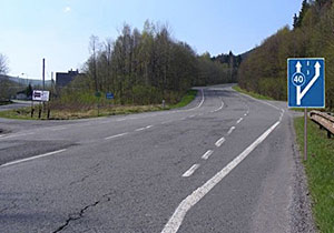 pocz�tek pasa ruchu powolnego