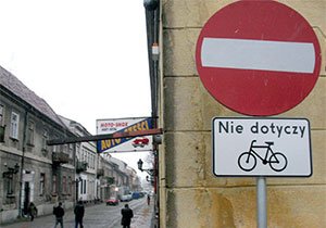 zakaz wjazdu z wyczeniem rowerw
