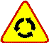 A-8 znak ostrzegający o skrzyżowaniu o ruchu okrężnym