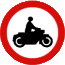 B-4 znak zakazu wjazdu motocykli