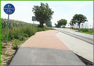 droga dla pieszych i dla rowerzystów