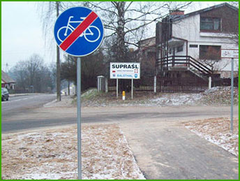 koniec drogi dla rowerzystów
