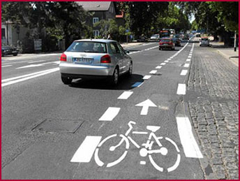 pas ruchu dla rowerów