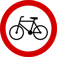 zakaz jazdy rowerem
